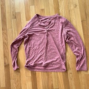 Untuckit long sleeve Henley cotton shirt